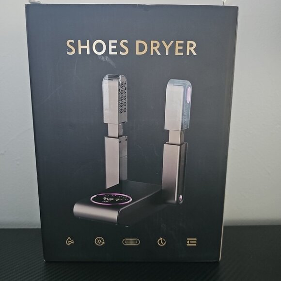 NEW Compact Portable Plug-In Black Shoes/Boots Drier w/ Digital Temp. Display - Picture 1 of 5